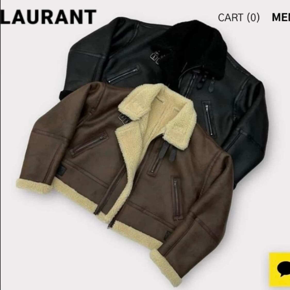 (새제품) 바이도 크롭 스웨이드 무스탕 브라운 상품이미지7