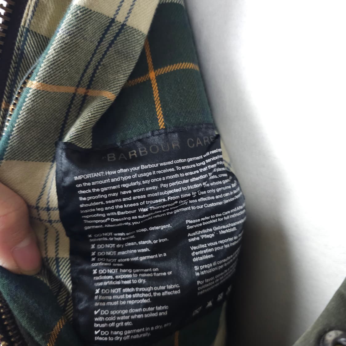 바버 자켓 남자110사이즈  상품이미지4