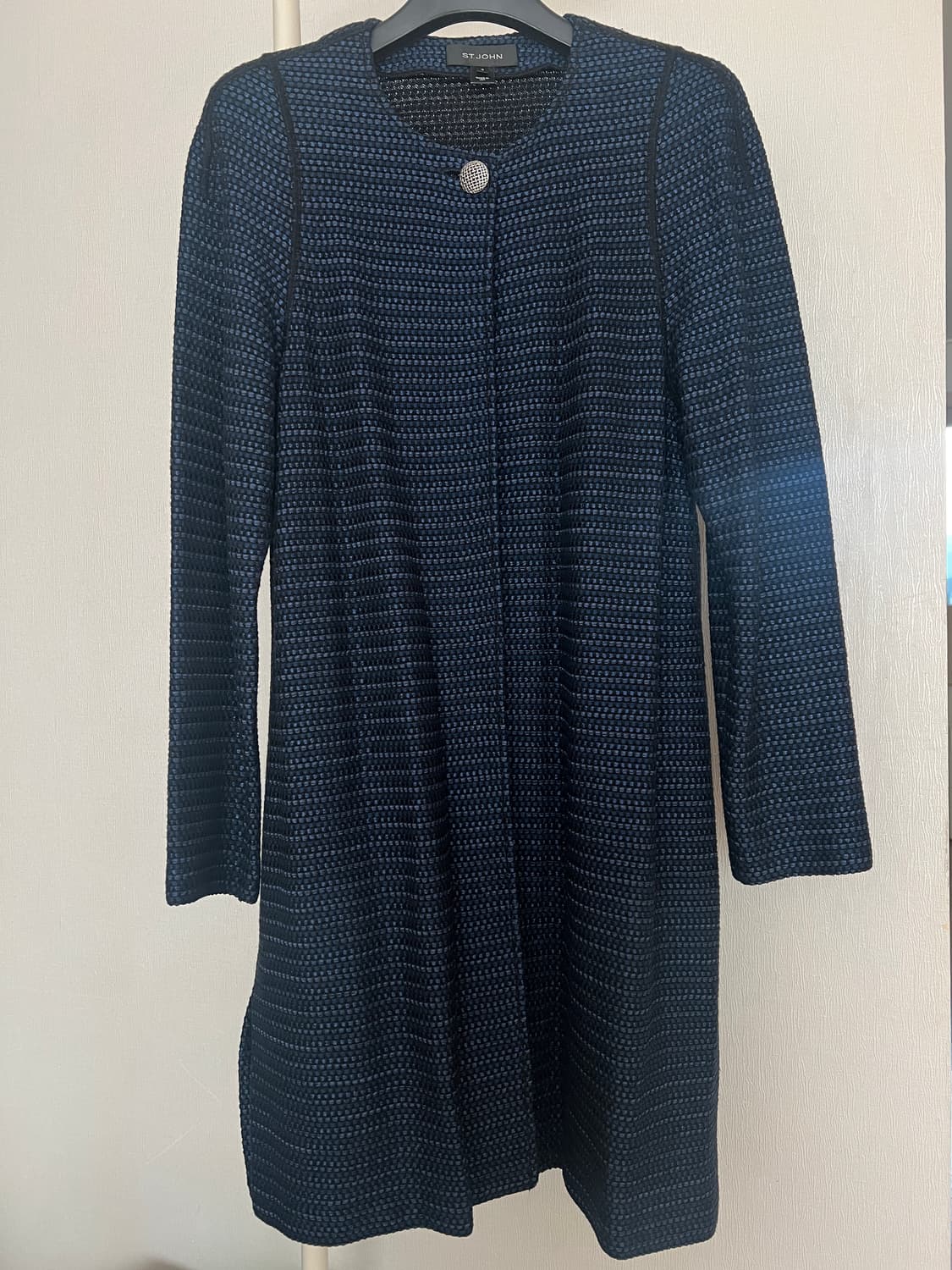 St. John Navy Tweed Long Cardigan / Coat 상품이미지1