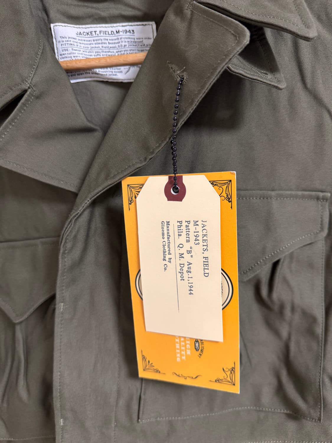 기제모(gizemo) m43 야상 m사이즈(스몰레귤러급) 새상품 상품이미지3