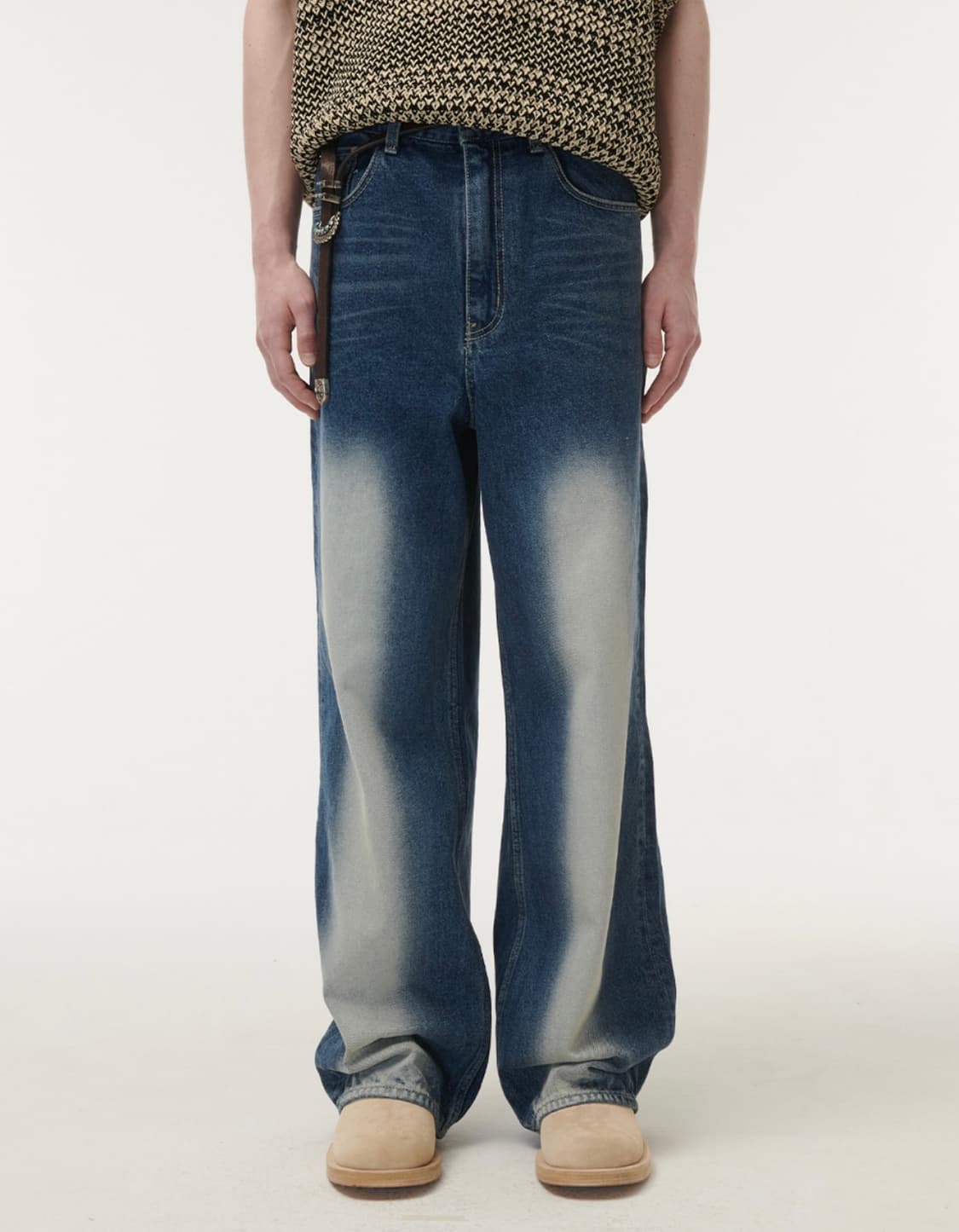 세터 브루클린 뉴트로 와이드 워시드 데님 팬츠 XL 상품이미지2