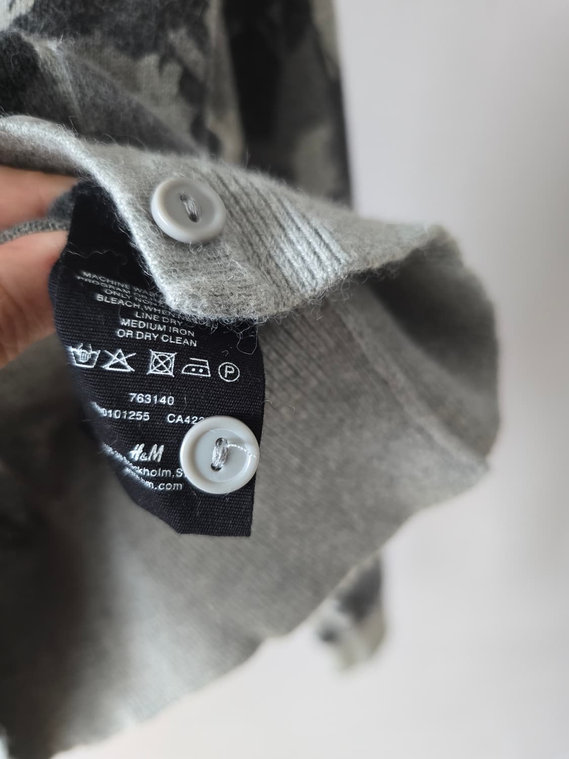 y2k 카무플라주 앙고라 크롭 카디건(H&m빈티지) 상품이미지8