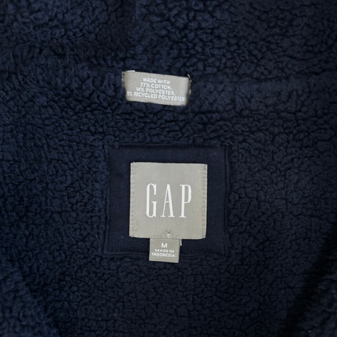 GAP 갭 화이트 로고 네이비 집업 상품이미지5