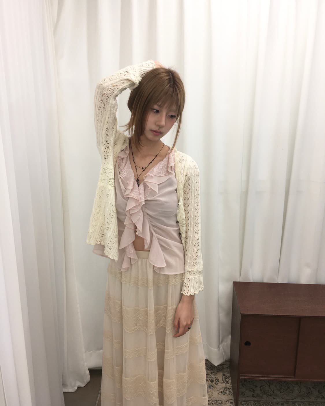 아이보리 크로쉐 가디건 상품이미지2