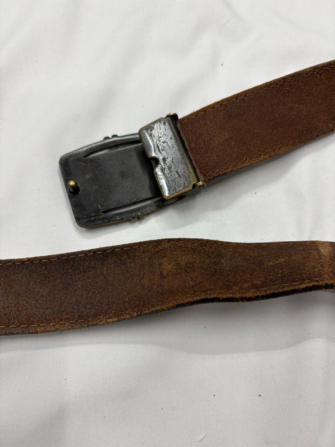 Lee 리 브라운 웨스턴 빈티지 레더 벨트 상품이미지4