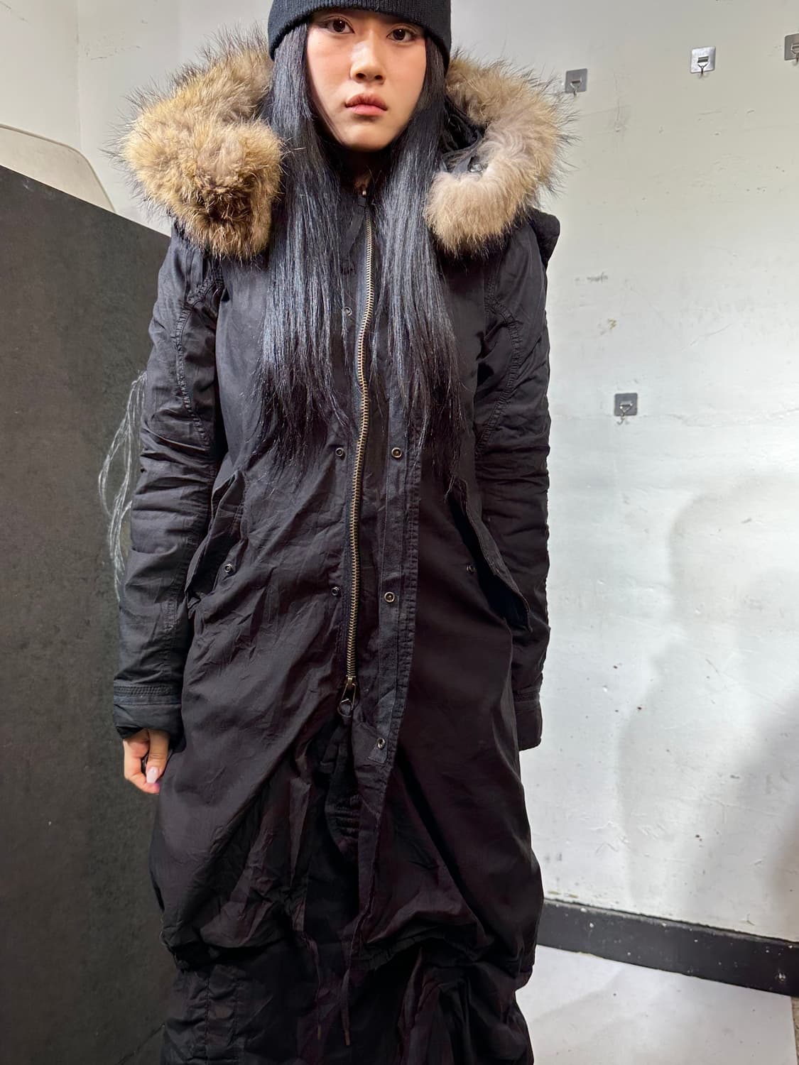 G.O.A 고아 가먼츠 피쉬테일 파카 개파카 빅후드 퍼 야상 자켓 L 상품이미지4