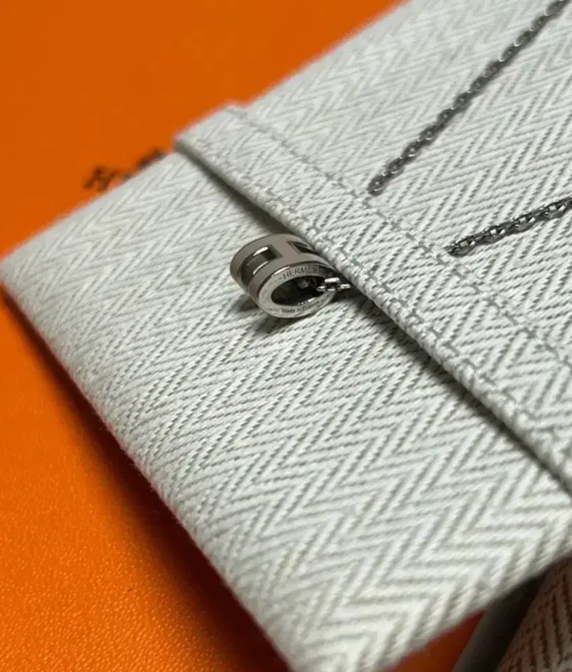 [정품] 새상품급 / 에르메스 미니 팝아슈 펜던트 목걸이 마롱 글라쎄 상품이미지5