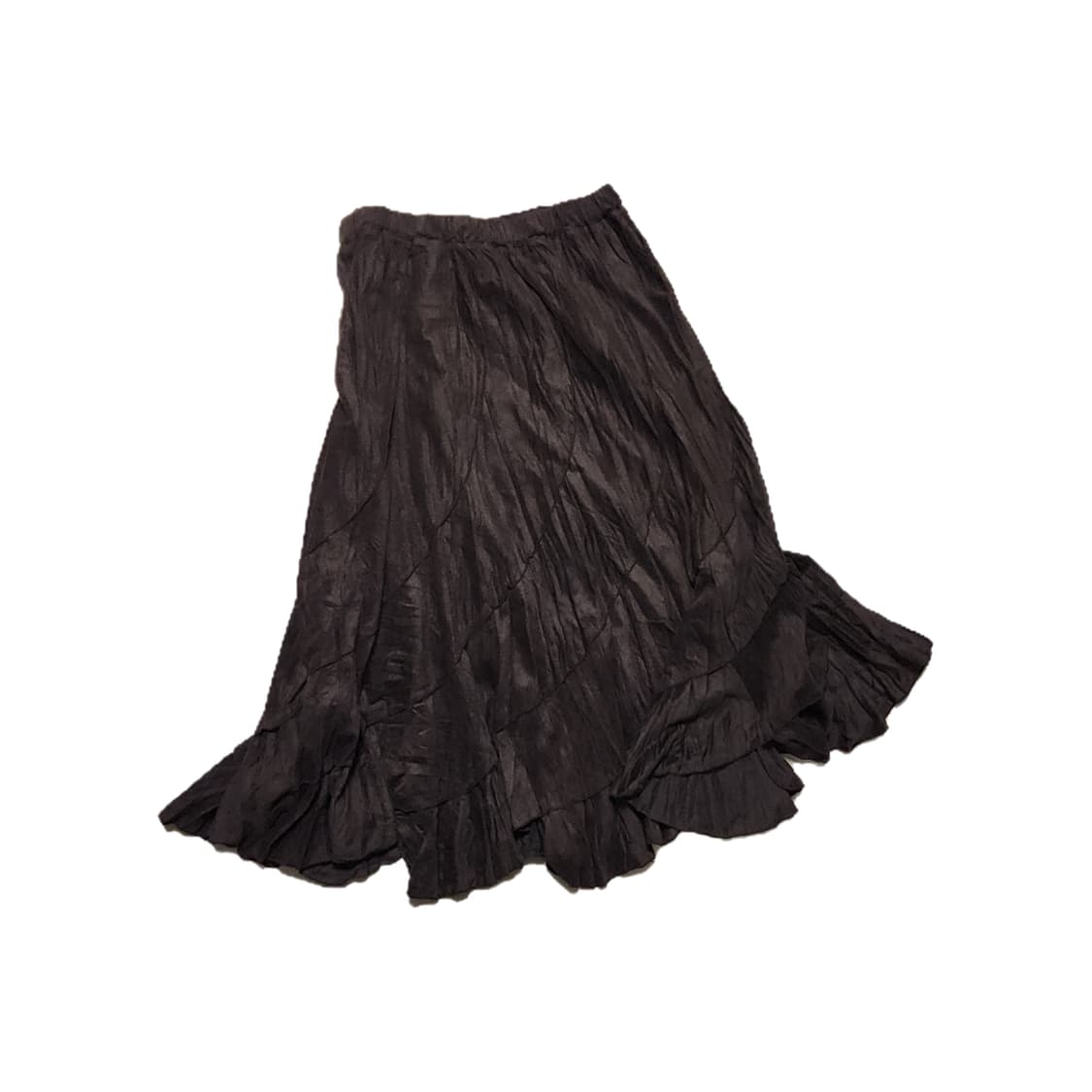 오리엔탈 브라운 스웨이드 스커트 상품이미지1