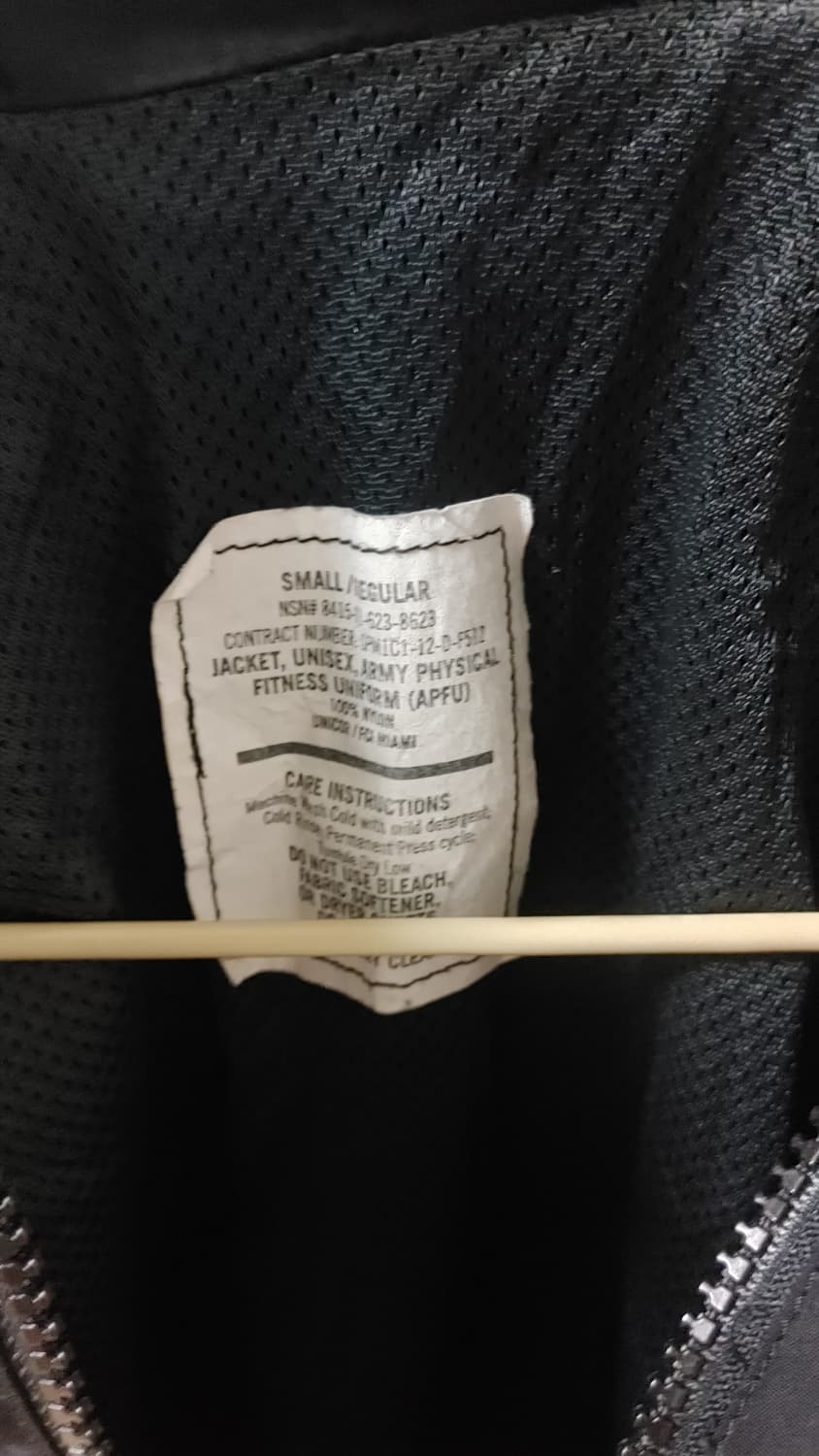 미군 U.S.ARMY 블랙/옐로우 바람막이 S 상품이미지3