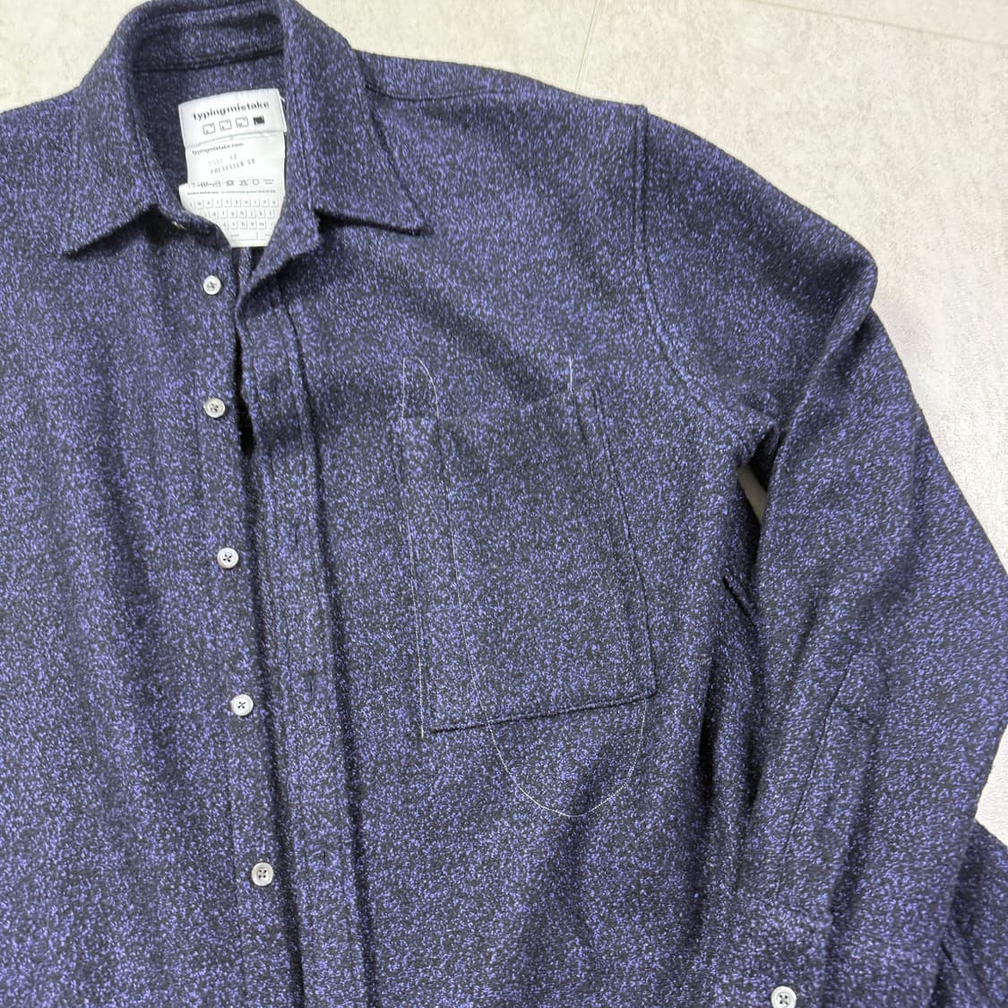 타이핑 미스테이크 부클레 울 셔츠 퍼플 L사이즈  상품이미지2