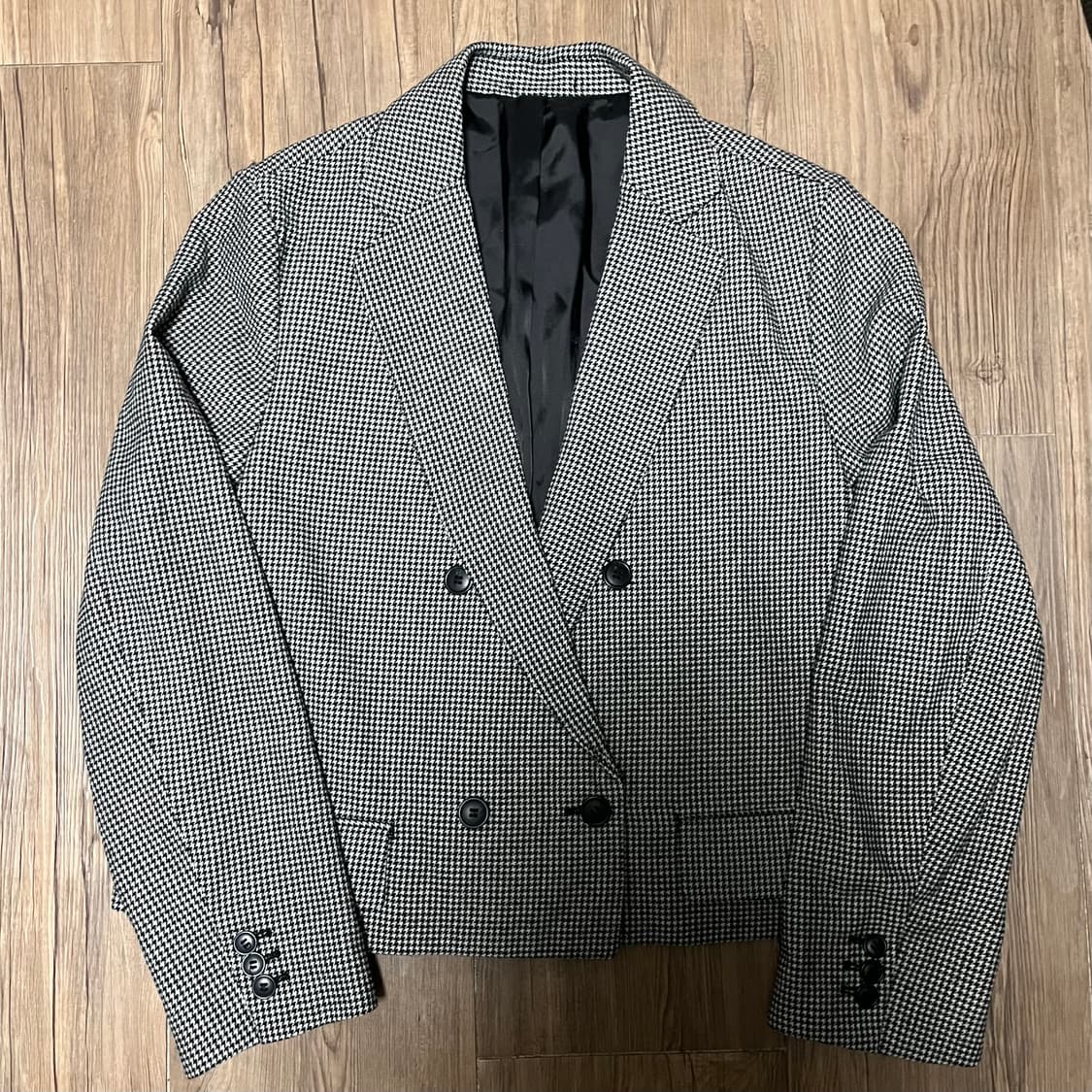 스탠다드 더블 숏카라 자켓(그레이) 상품이미지1