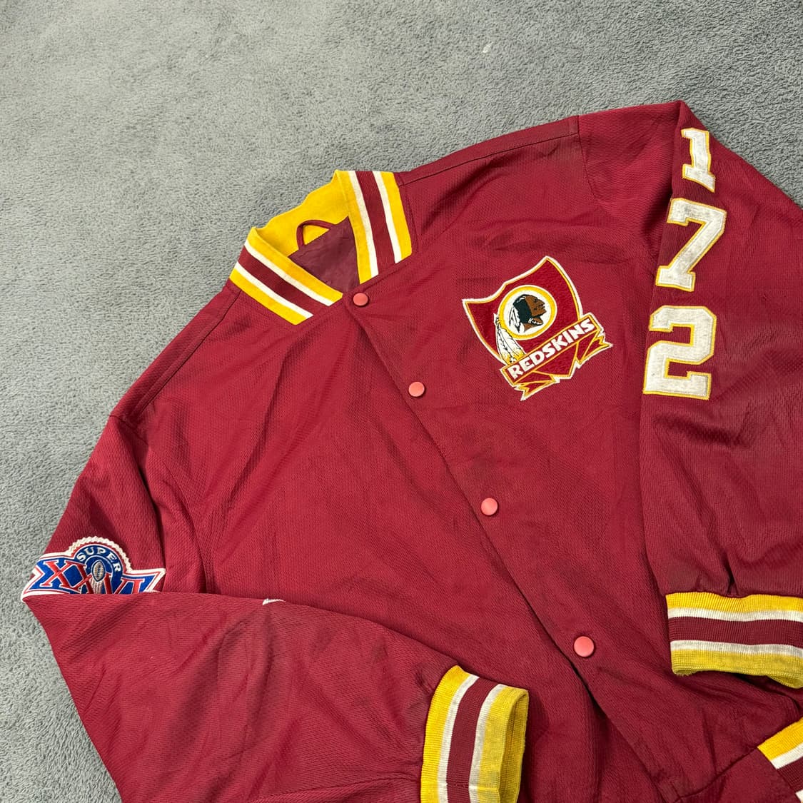 [정품] NUTMEG 넛맥 90's 레드스킨스 올드스쿨 바시티자켓 상품이미지1