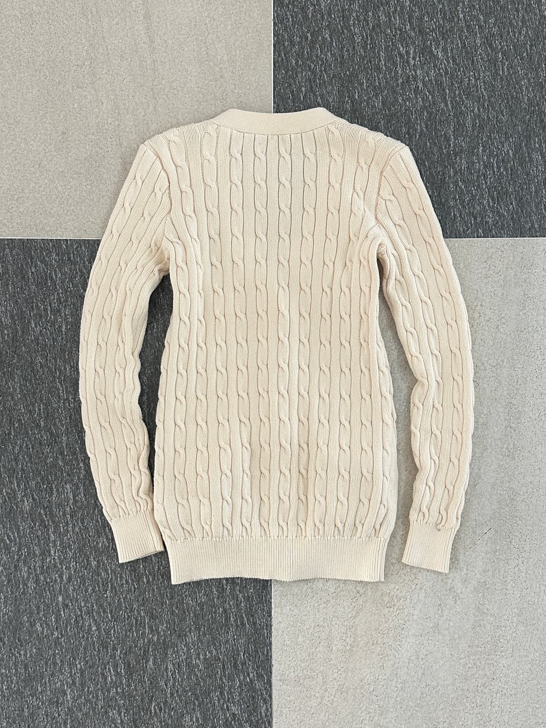 폴로 랄프로렌 아이보리 V넥 케이블 니트 가디건  상품이미지6