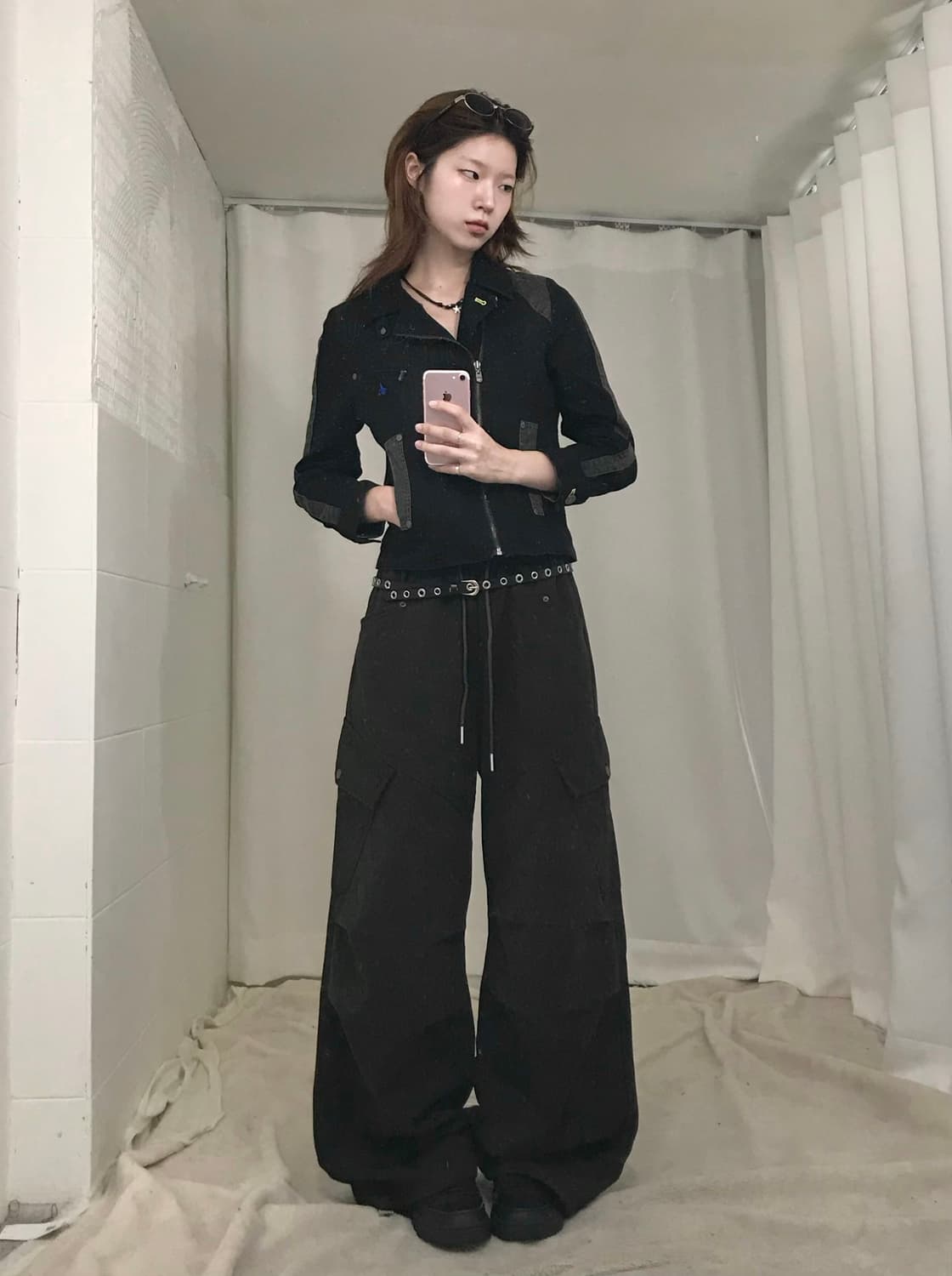 (세트 할인 가능) 빈폴 블랙 트랙 코튼 라이더 자켓 상품이미지2