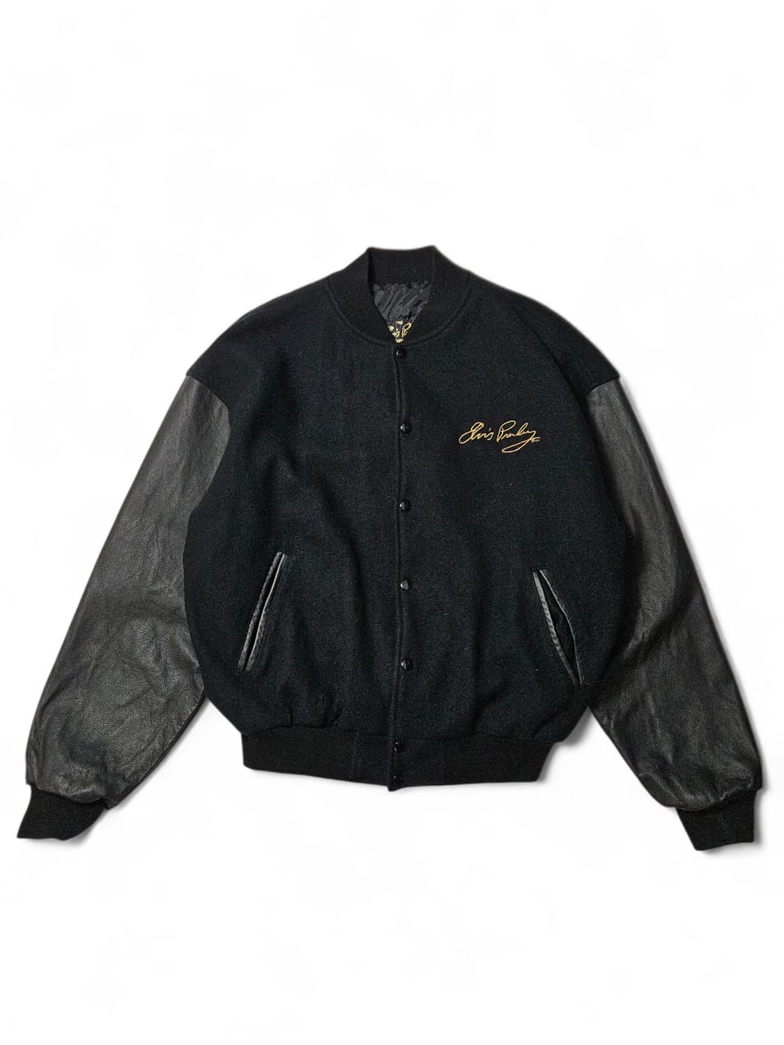 1990's 엘비스 프레슬리 암레더 바시티 자켓 L 상품이미지2