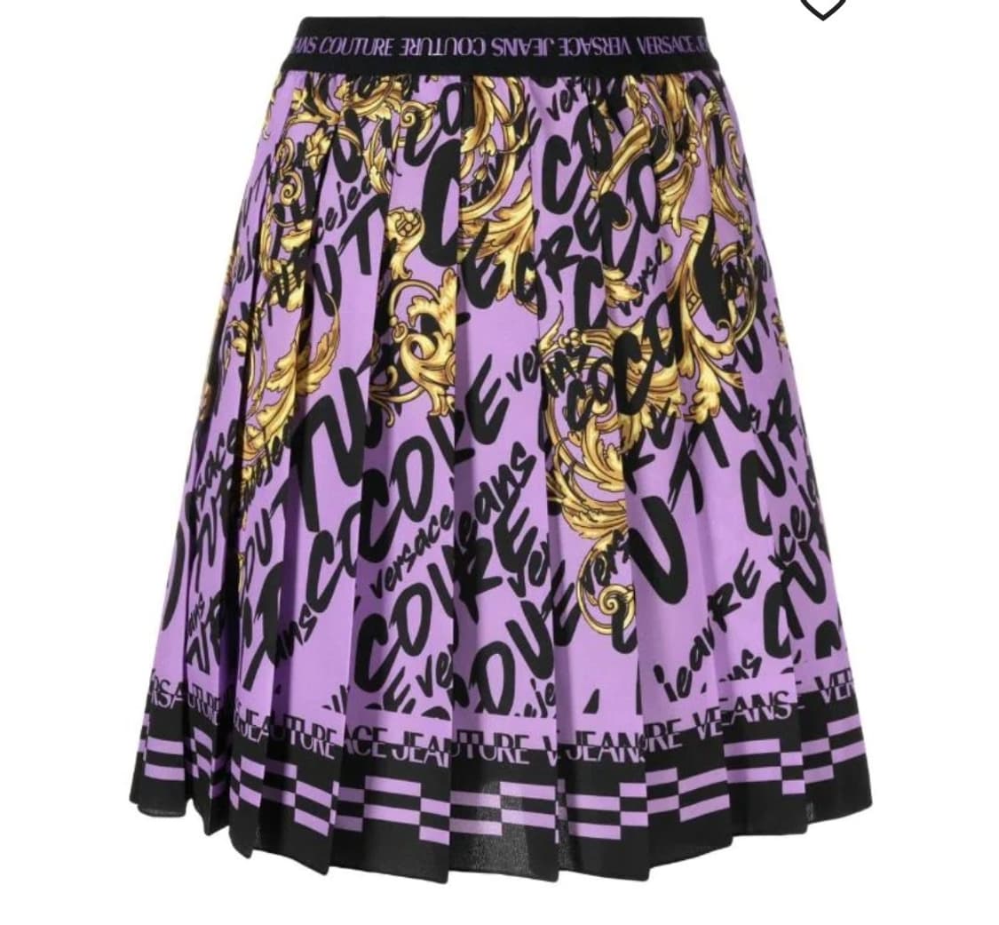 (로제 착용, 새상품) 베르사체 바로크 로고 플리츠 스커트 상품이미지1