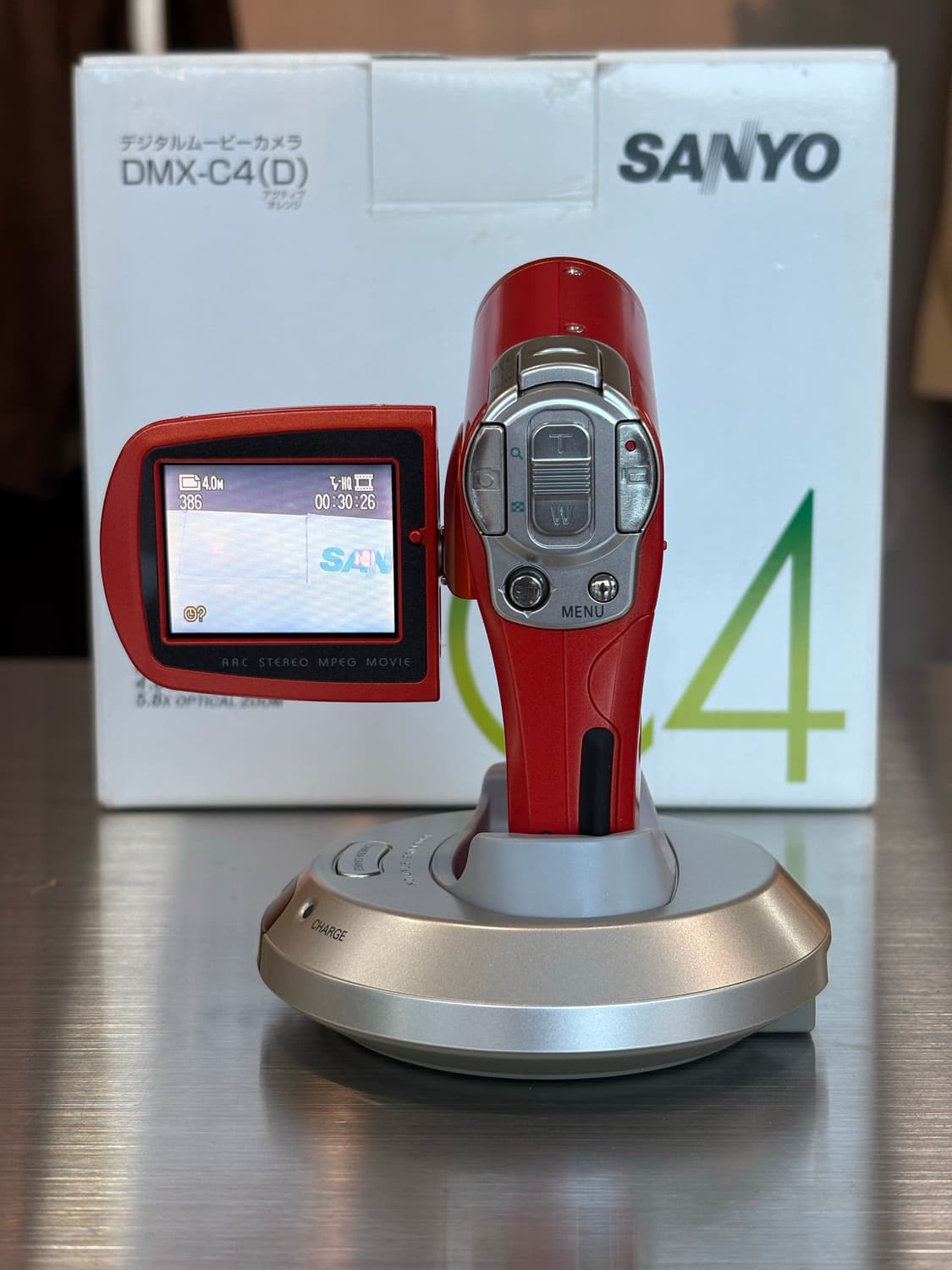 미사용신품급/풀박)산요 작티 DMX-C4 오렌지 빈티지디카/캠코더 상품이미지4