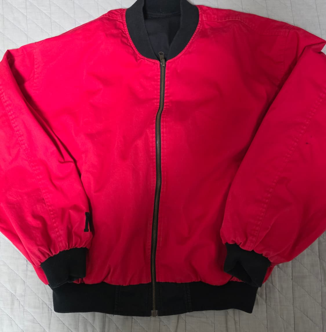 [XL] 90s 빈티지 말보로 리버시블 봄버 자켓 블랙/레드 굿컨디션 상품이미지5