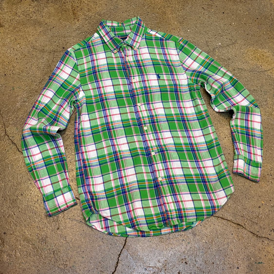 미국 빈티지 폴로랄프로렌 봄 체크셔츠 상품이미지2