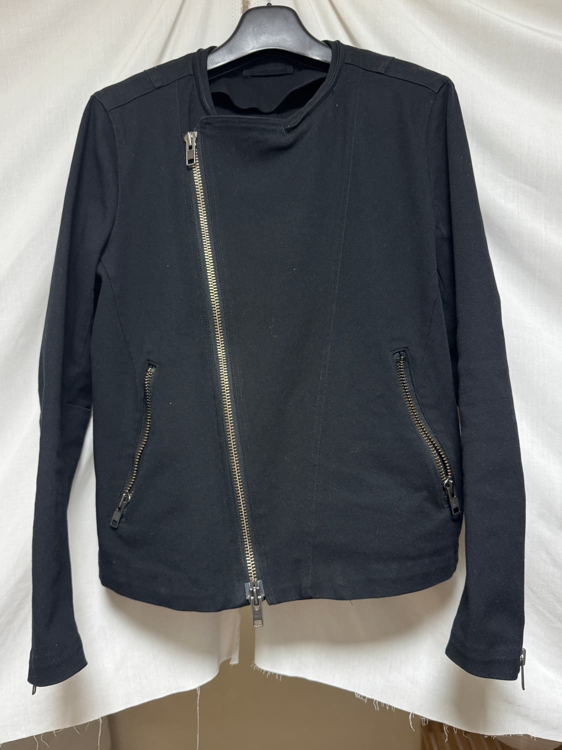 [XL] 일본 빈티지 사선 투웨이 라이더 자켓 상품이미지3