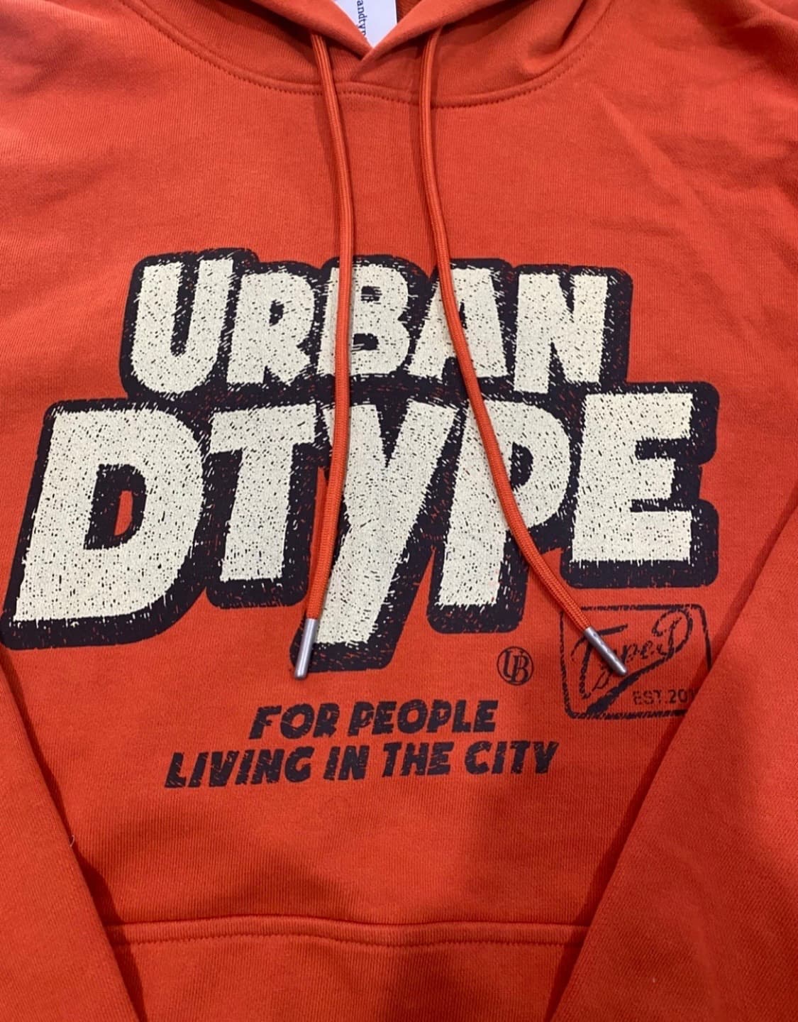 어반디타입 오렌지 후드티 L 상품이미지2