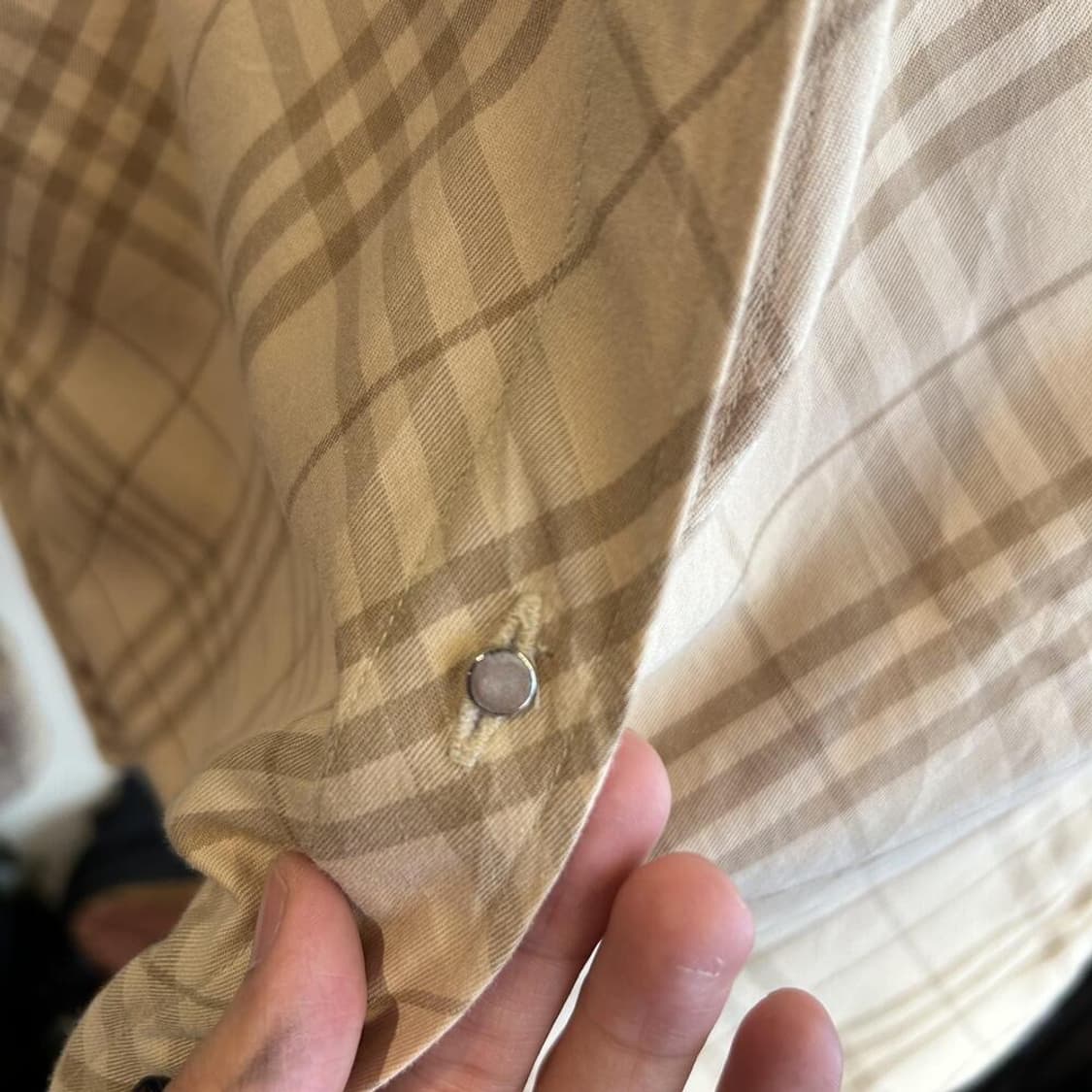 12654 - 버버리 베이지 체크 셔츠 상품이미지5