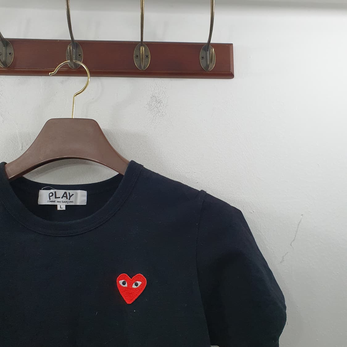 L(추S-M) 꼼데가르송 여성 레드와펜 데일리 면 반팔티셔츠 상품이미지2