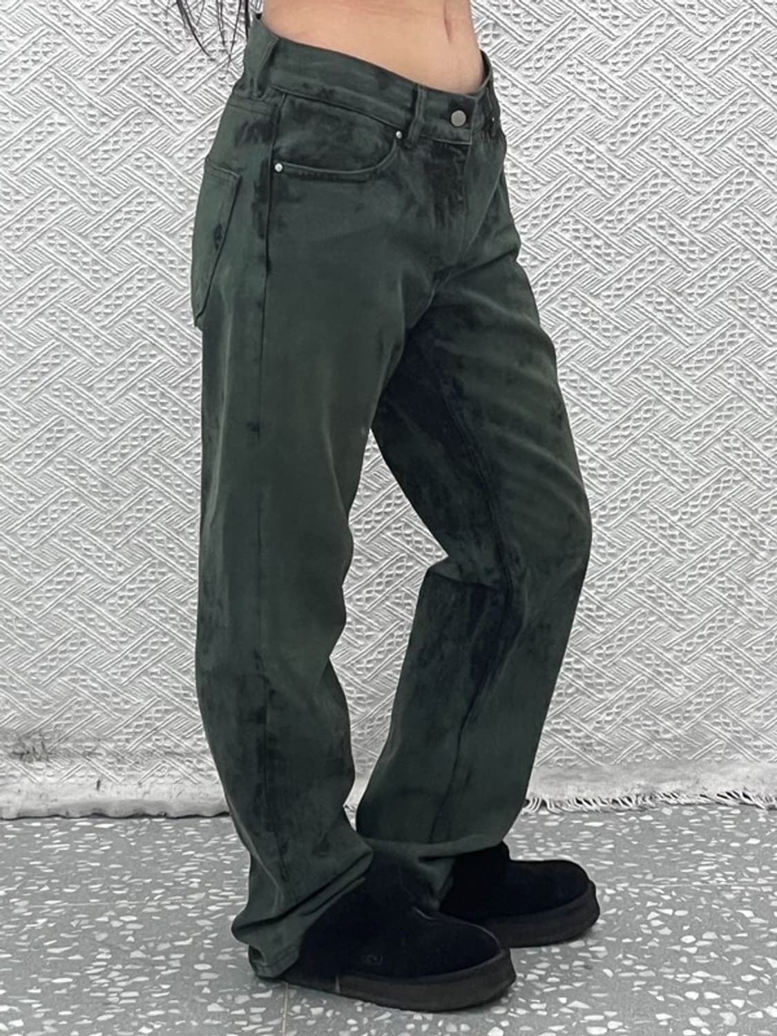 친다운 아메카지 타이다이 스트릿 펑크 딥그린 팬츠 S/XM C10235 상품이미지1