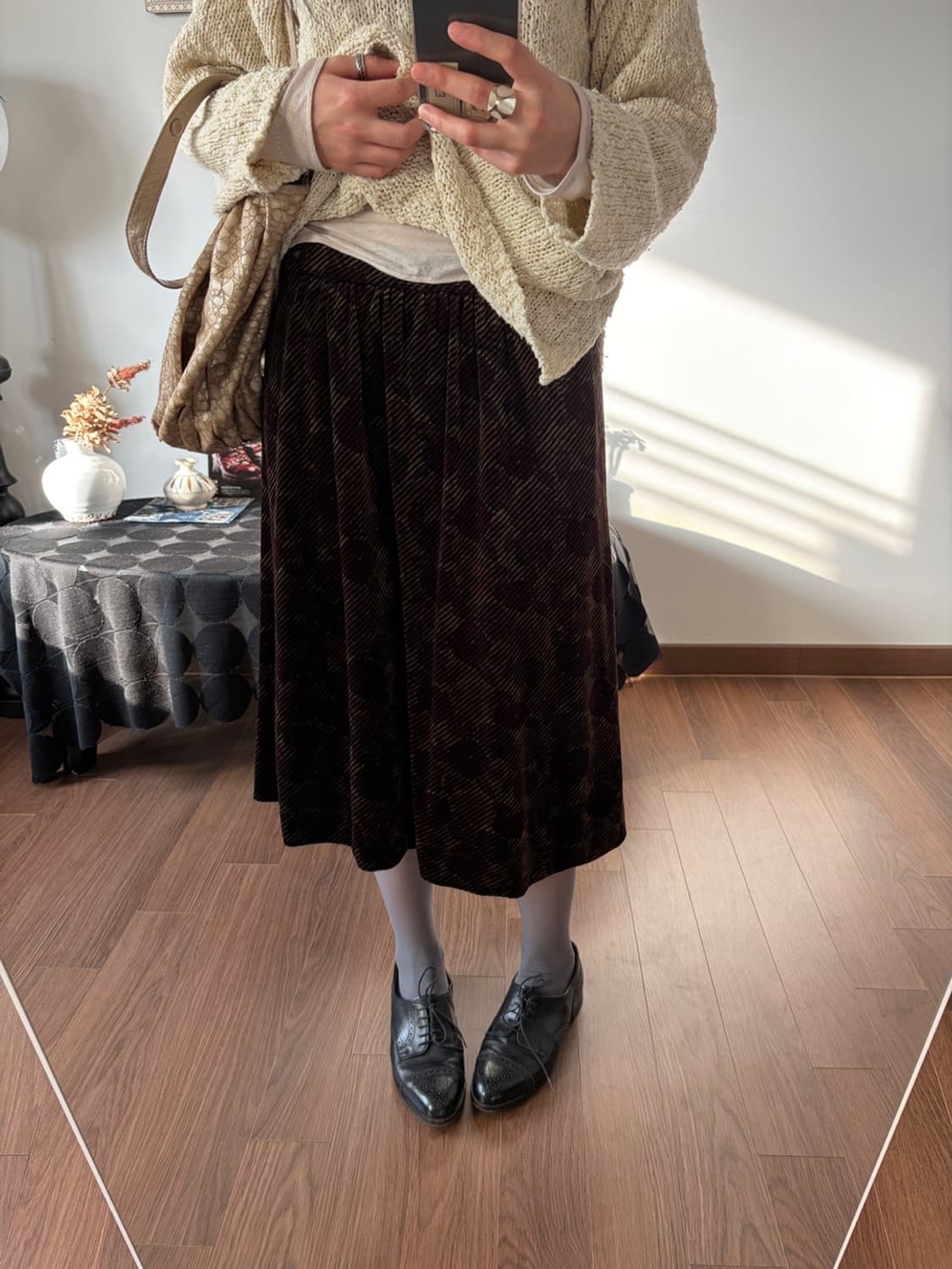velour patterned skirt 상품이미지5
