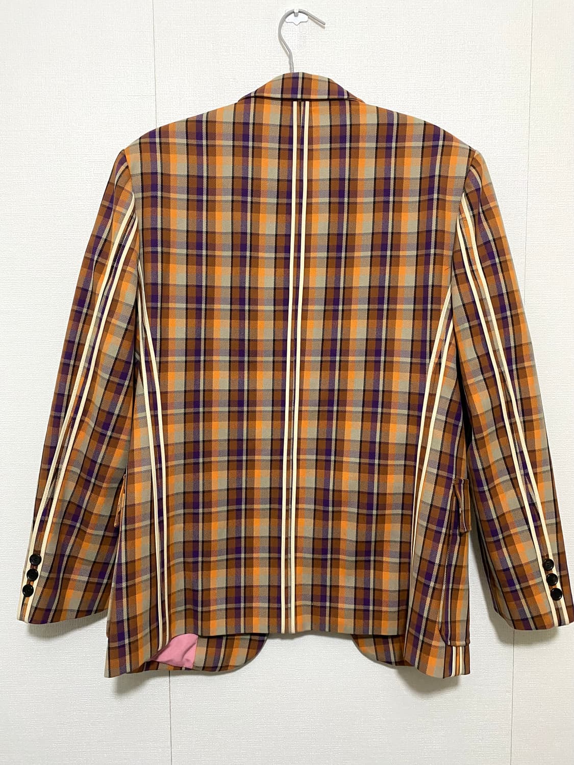 푸쉬버튼 유니크 BINDING체크자켓 상품이미지3