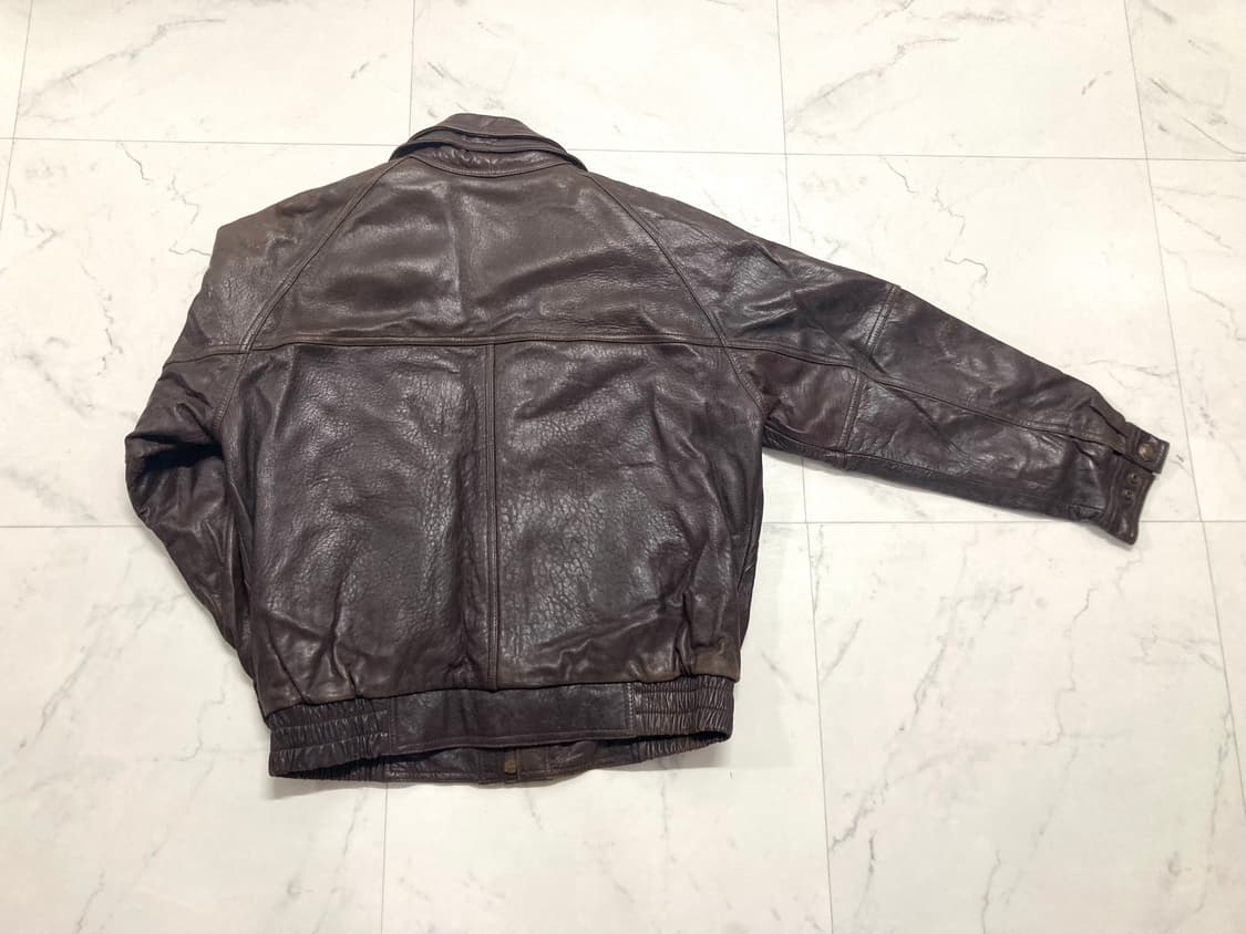 90s 아토믹 양가죽 램스킨 레더 봄버 자켓 100-105 상품이미지2
