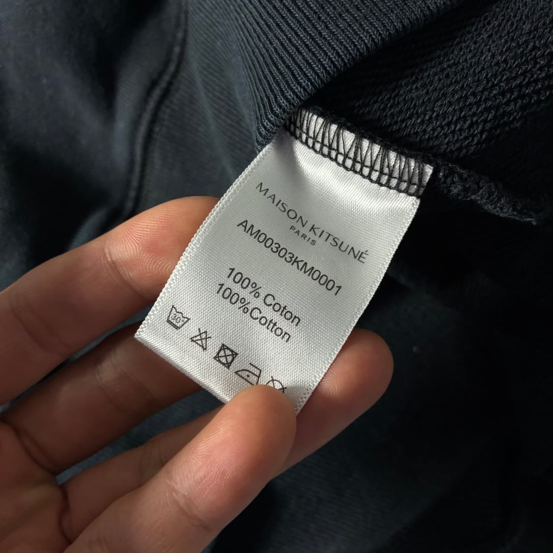 Maison kitsne  메종 키츠네 폭스패치 코튼 블랙 맨투맨  상품이미지6