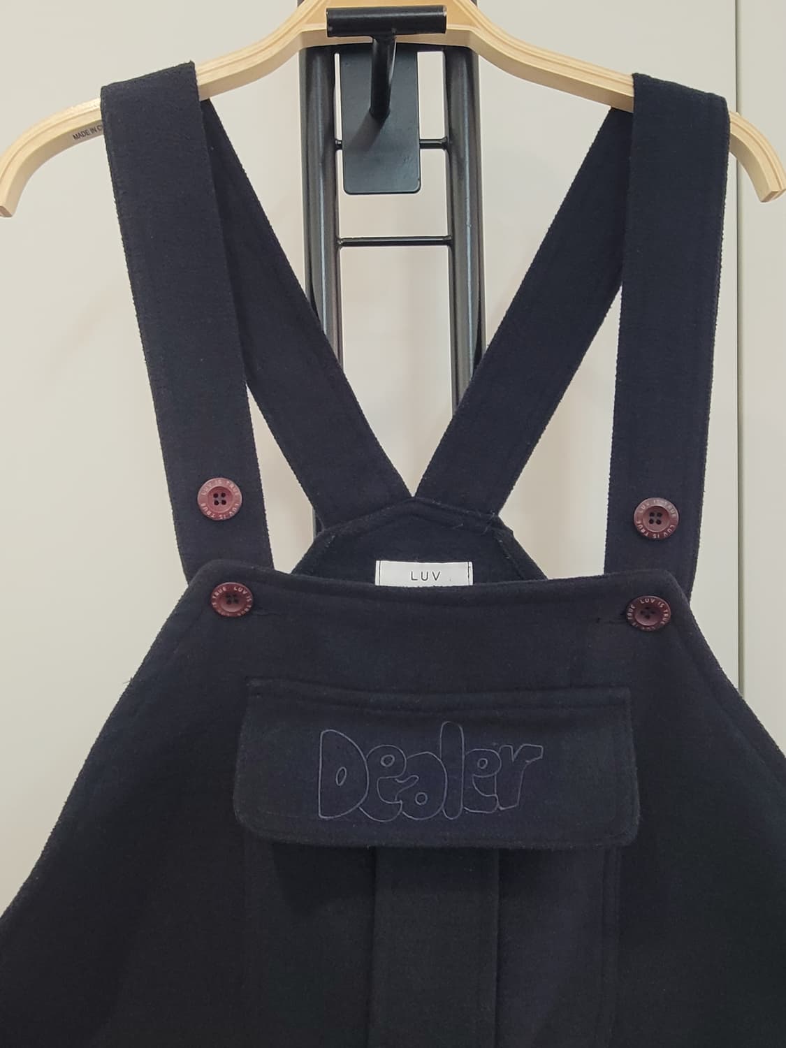 러브이즈트루 모직 재질 멜빵 바지 오버롤 55~77 프리사이즈 상품이미지2