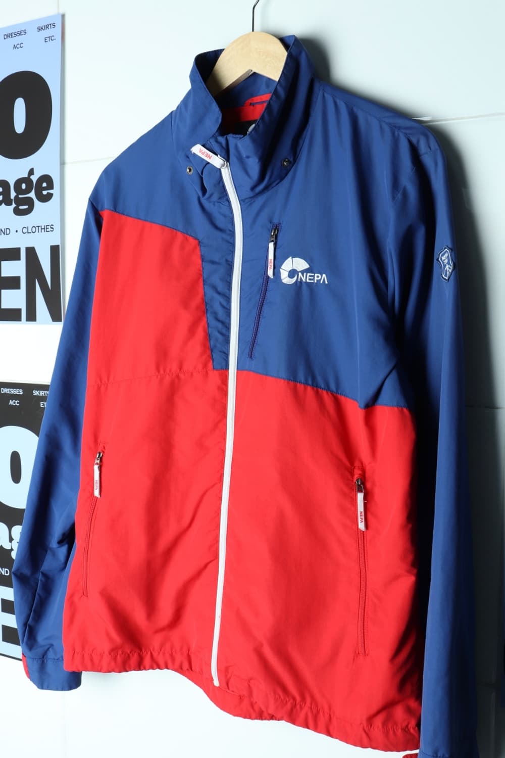 (L-XL) 네파 집업 바람막이 점퍼자켓 등산 레드 블루-H31272 상품이미지1