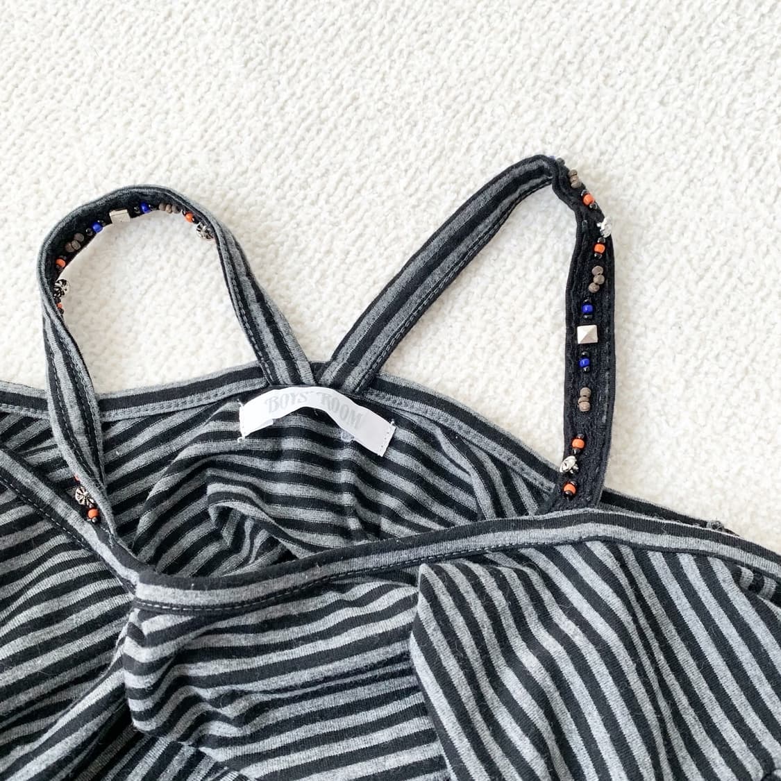 블랙엔그레이 스트라이프 쫀득 롱슬리브 상품이미지2