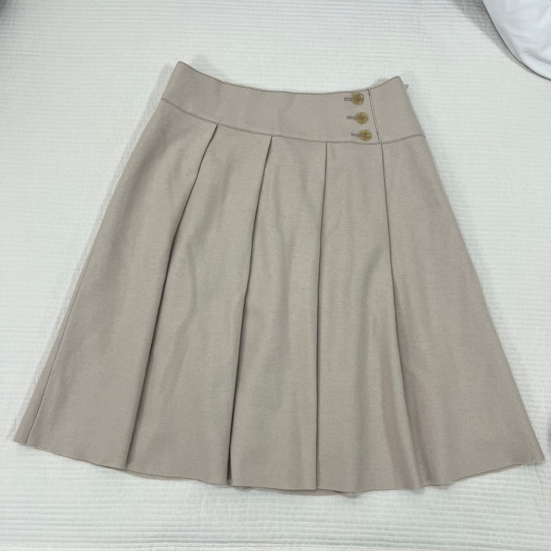 모리걸 베이지 플리츠 스커트 상품이미지1