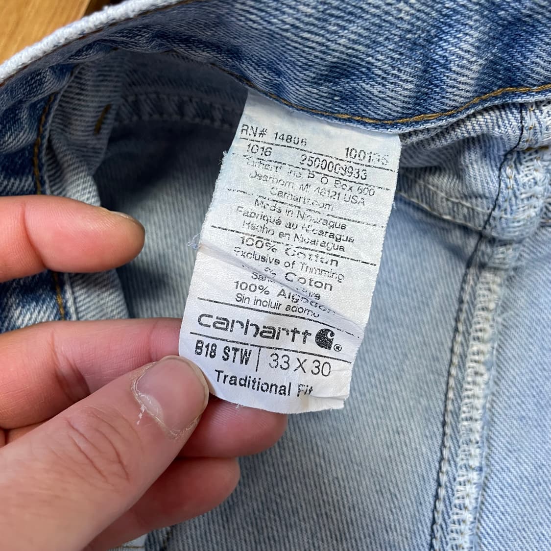 칼하트 데님팬츠 33in 상품이미지7
