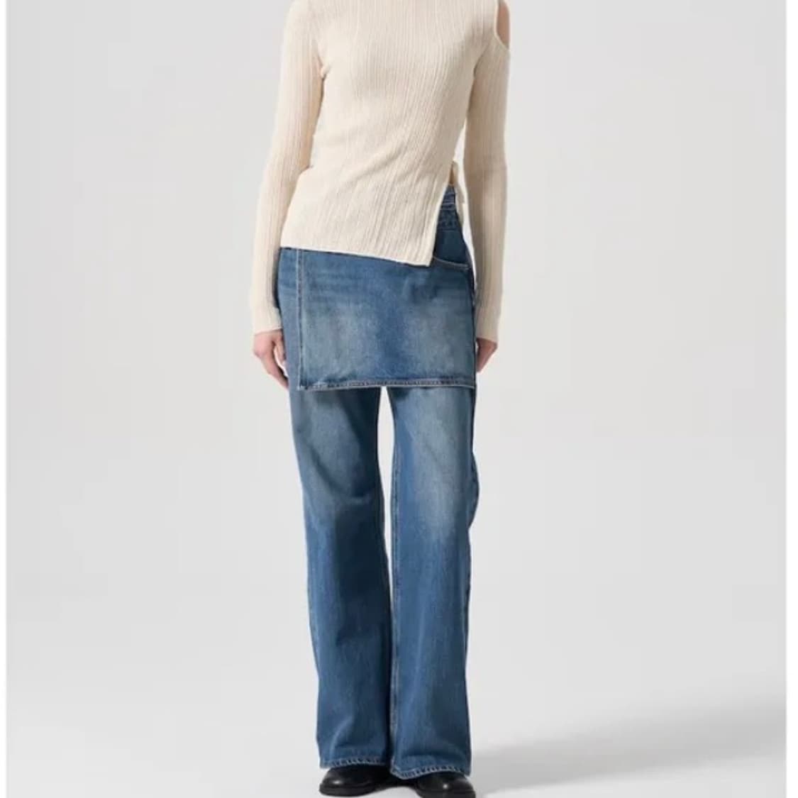 에잇세컨즈 랩스커트 팬츠 데님 부츠컷 청바지 치마바지 상품이미지2