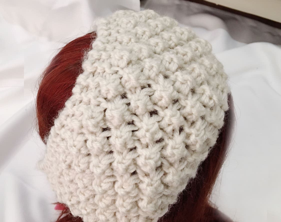 새상품 포코포스카st 크로셰 니트 헤어밴드 아이보리 상품이미지1