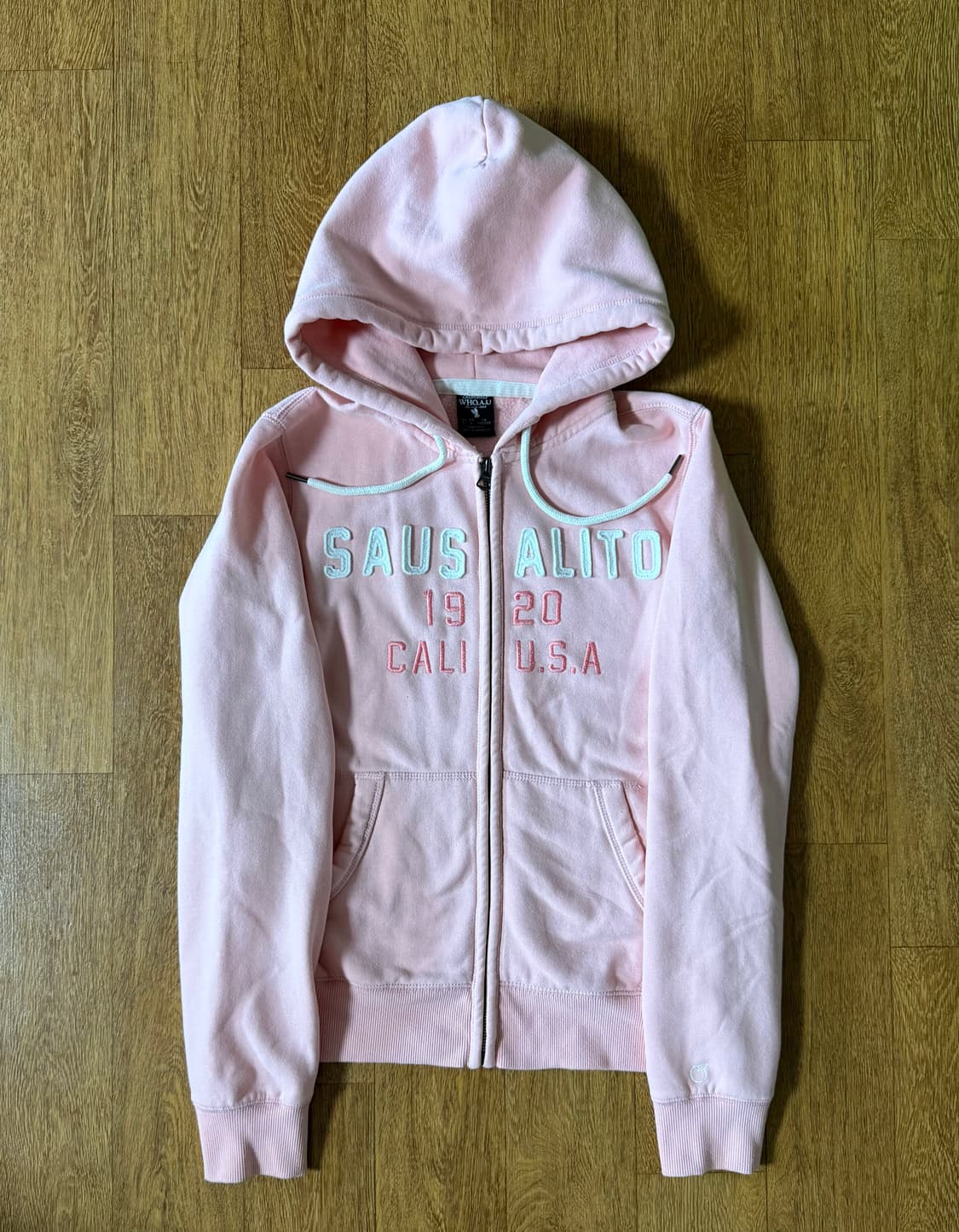 (여리핏,매물없음!!)후아유 살구핑크 딸기우유핑크 후드집업 상품이미지1