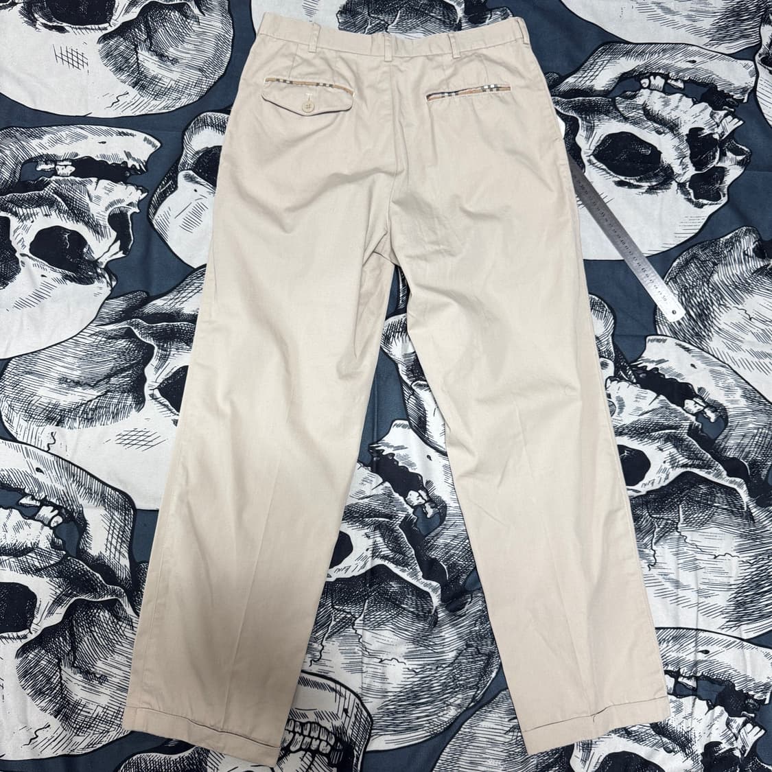 00s 버버리 원턱 코튼팬츠 32사이즈 상품이미지4