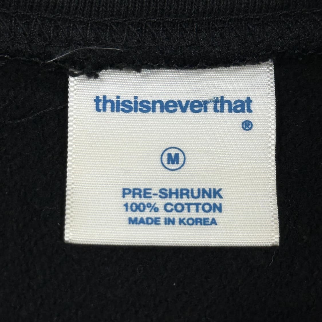 디스이즈네버댓 (디네댓) 오버핏 블랙 맨투맨 (실측 XL) 상품이미지5