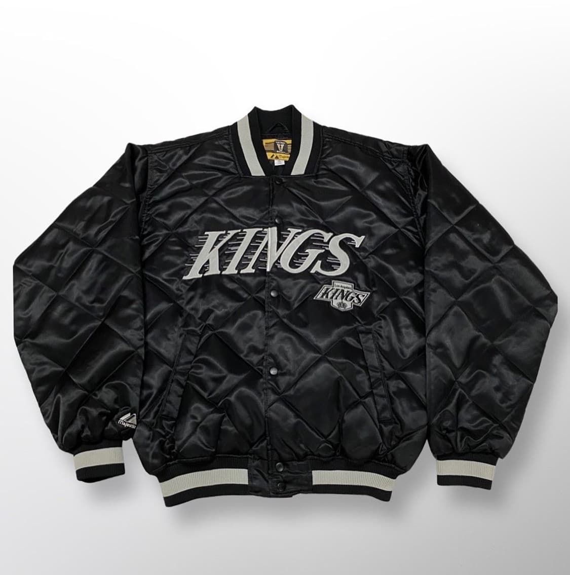 대장급 90s USA 마제스틱 LA킹스 바시티자켓 상품이미지4