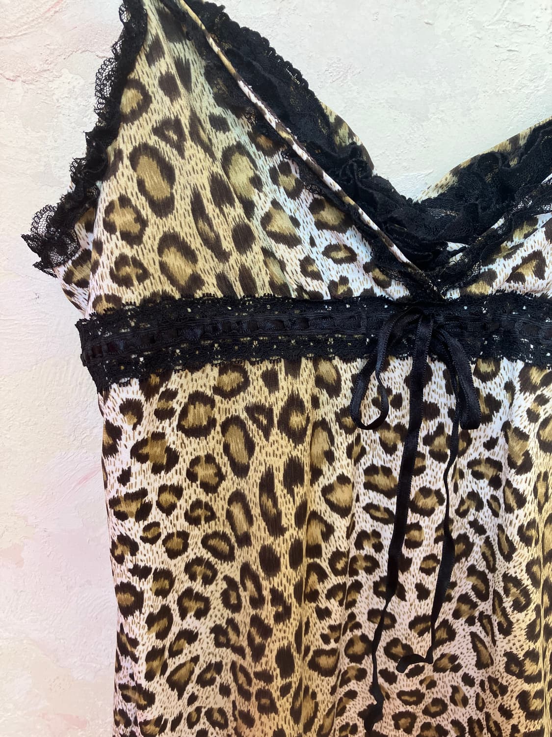 jpn 호피 레이스 슬리브리스 상품이미지3