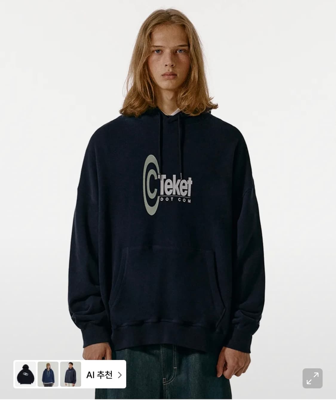 (테켓) 심볼 로고 후드티 네이비 m 상품이미지1