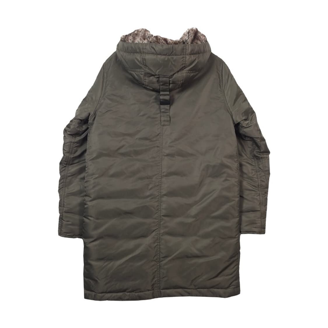 캘빈클라인 진스 퍼안감 다운 롱패딩 카키 S 상품이미지2