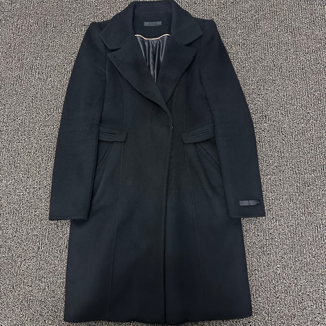 SYSTEM 시스템 한섬 여성 양모 캐시미어 롱 코트 블랙 상품이미지1