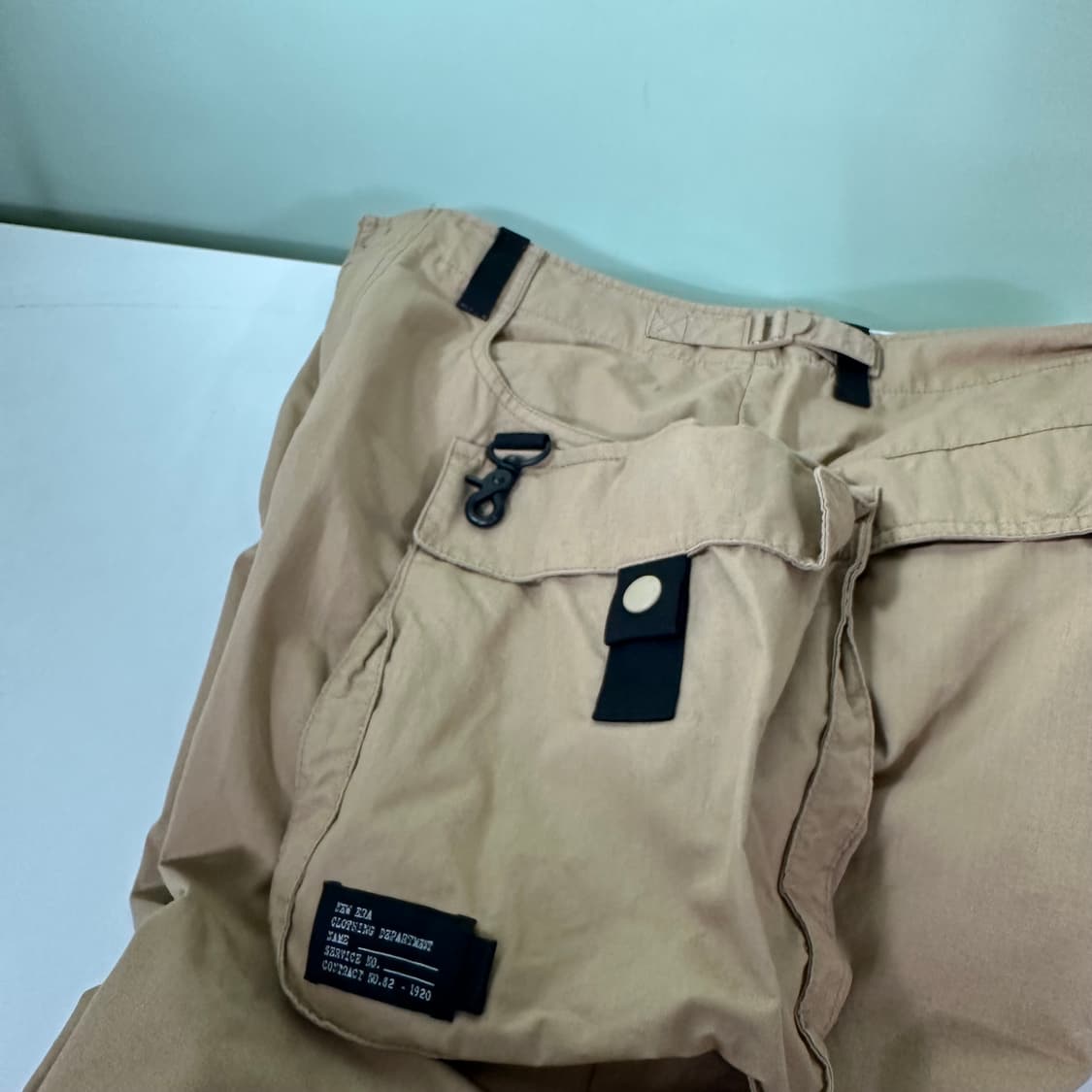 XL 뉴에라 베이지 레귤러핏 코튼 카고 유틸리티팬츠 상품이미지3