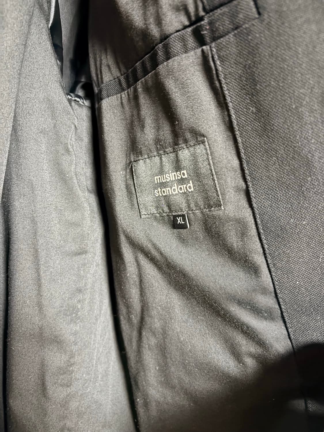 무신사 스탠다드 캔버스 워크 자켓 블랙 XL 상품이미지4