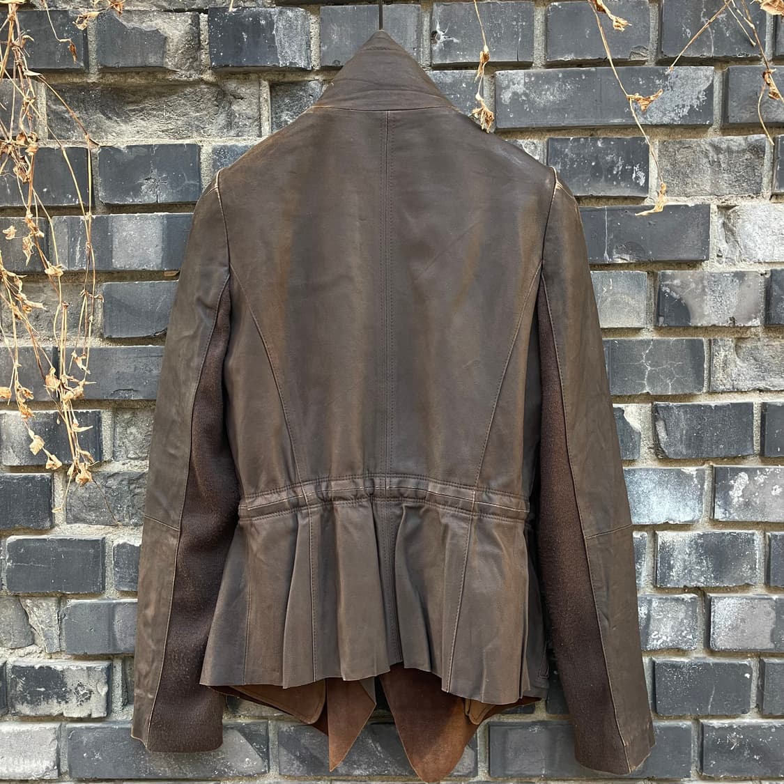 [XS~S] DECO 하이넥 레더 여성 자켓 상품이미지5